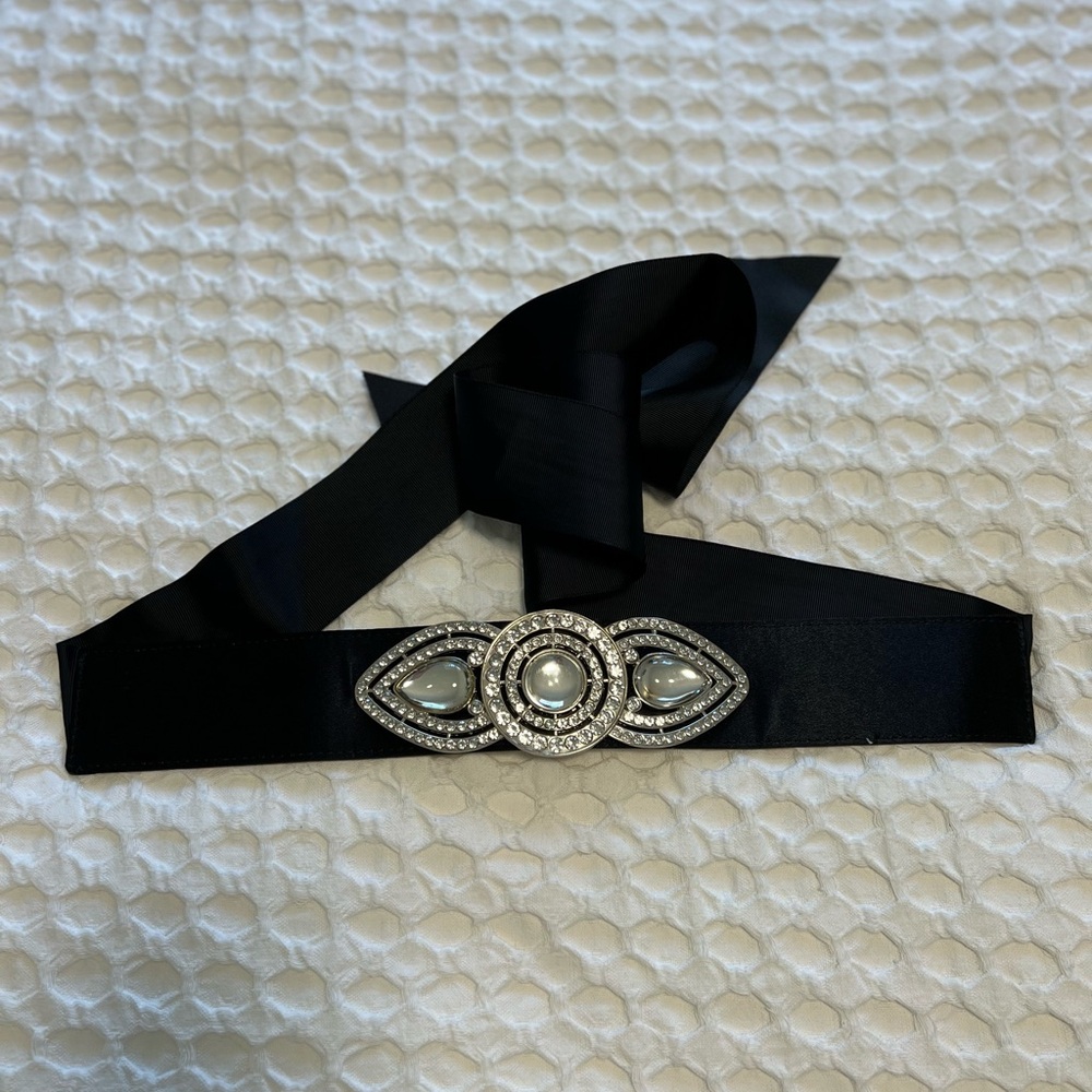 Bebe Embellished Rhinestone Belt